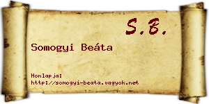Somogyi Beáta névjegykártya